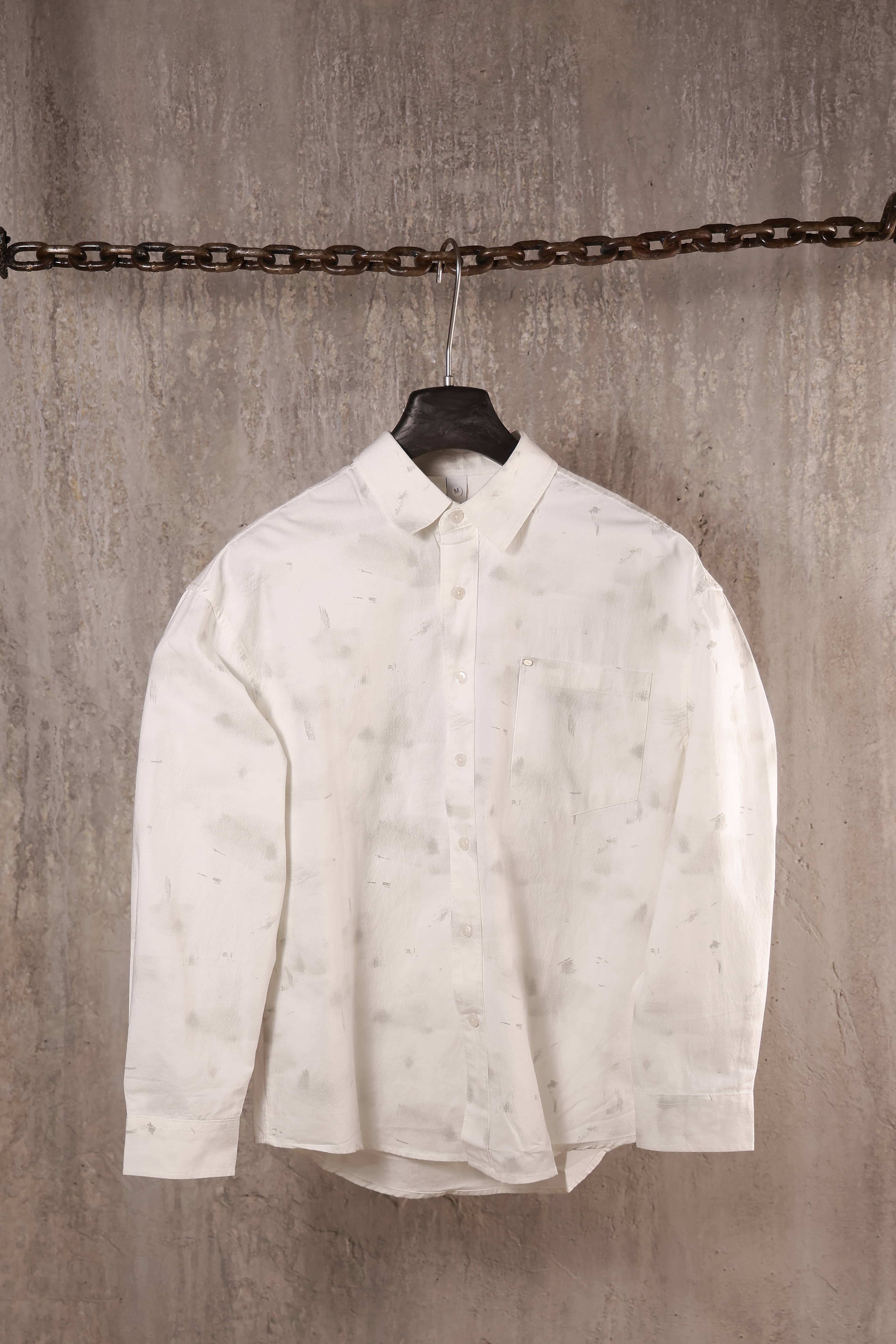Ko`ylak Oversize Naqsh Seriy / OQ / 2XL 1