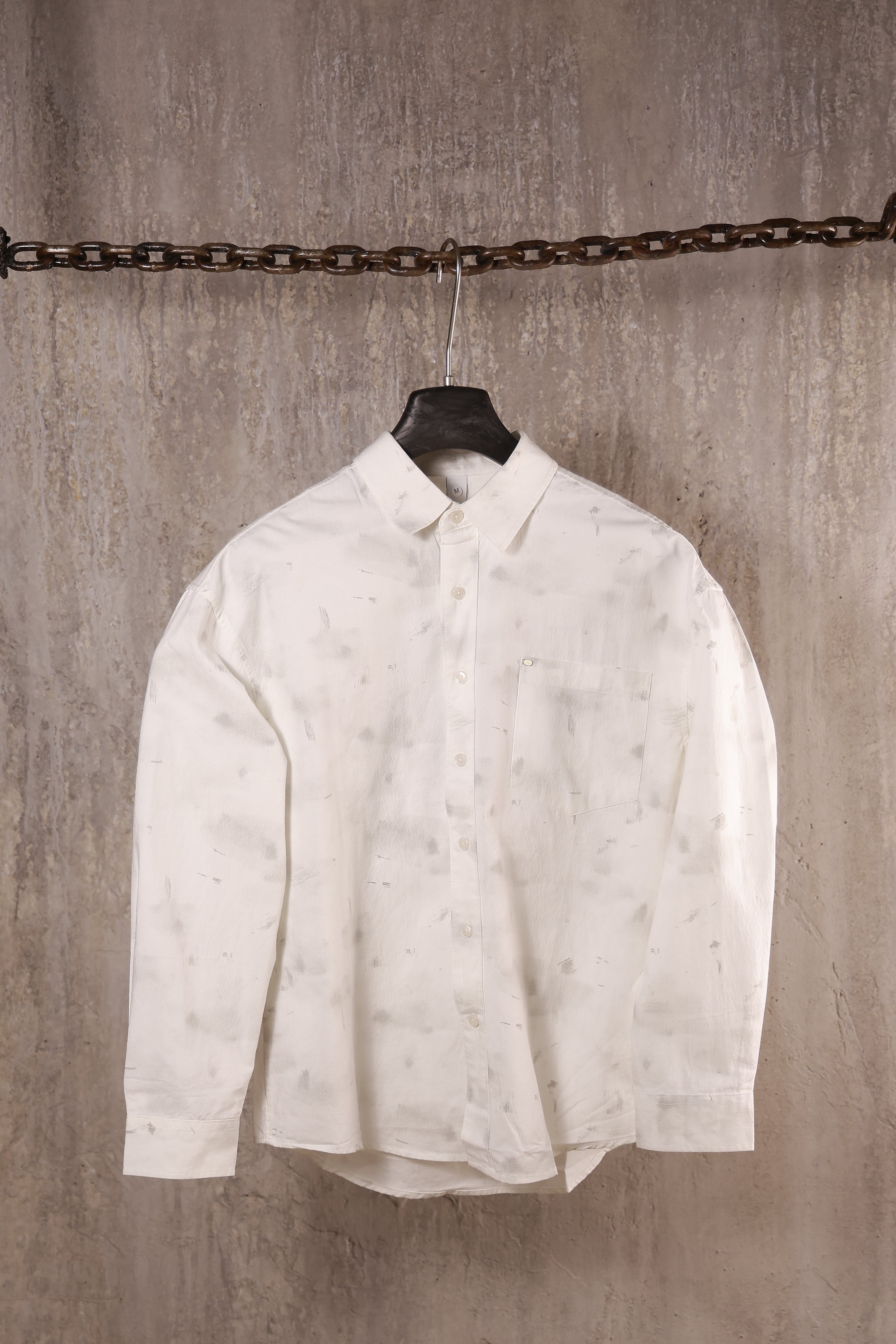 Ko`ylak Oversize Naqsh Seriy / OQ / 2XL